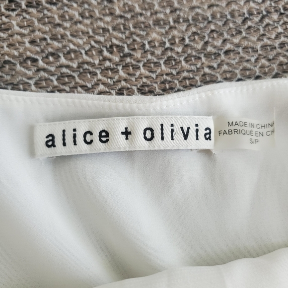 Alice + Olivia White Silk Layered Camisole - Picture 9 of 10